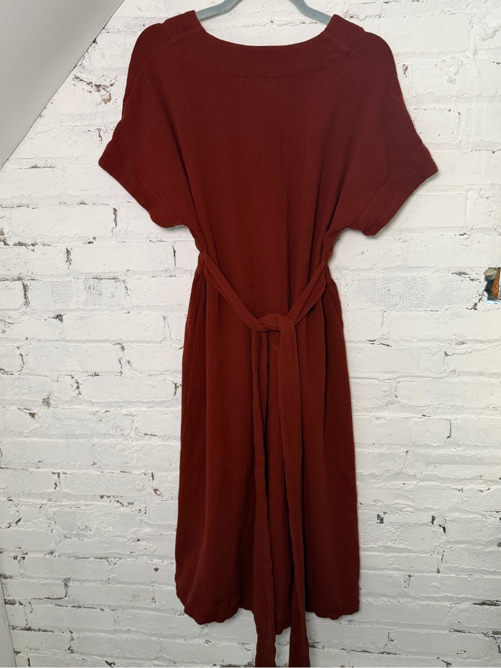 Hatch Deep Rust Red Midi Dress - Picture 6 of 9
